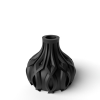 The Linse Short Vase, Modern and Unique Home Decor for Dried and Preserved Flower Arrangement - Black