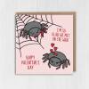 I'm so glad we met on the web spiders Valentine's Day card for wife, girlfriend, husband, boyfriend, partner (Size A6/A5/A4/Square 6x6") - A6: Single card