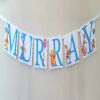 Personalised Winnie Pooh Banner, Winnie Pooh Name Banner, Winnie Pooh Nursery - 3 - light blue