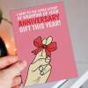 Wrapping up your anniversary gift this year funny, rude vagina, sex, fingers anniversary card for wife, girlfriend Size A6/A5/A4/Square 6x6" - A6: Single card