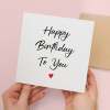 Happy Birthday Card For Him Boyfriend Birthday Card Girlfriend Birthday Card Husband Happy Birthday Card For Wife or Best Friend - Square (6x6) / Blank Message