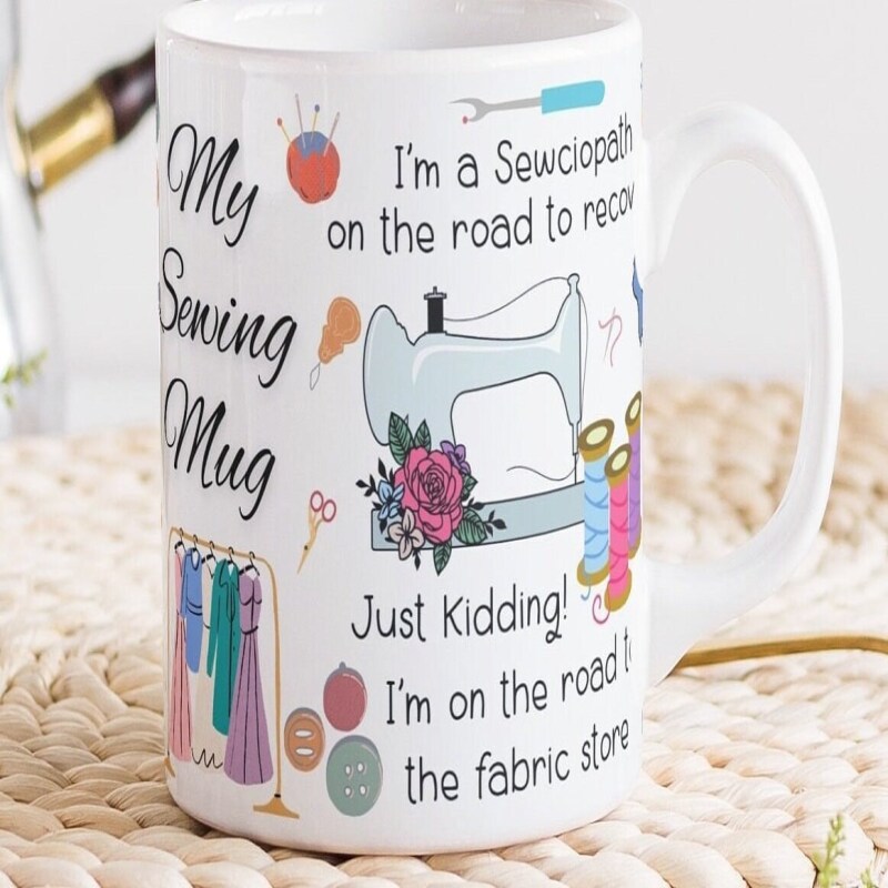 Stitch & Sip in Style: Unique Handmade Sewing Mug