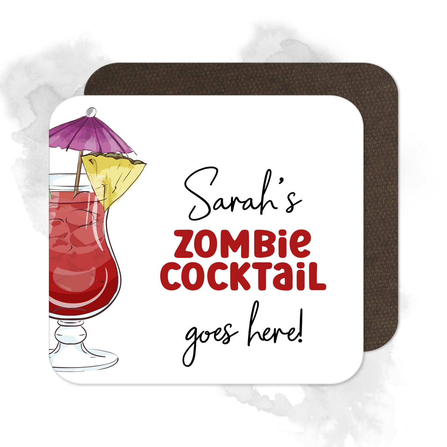 Personalised Zombie Cocktail Coaster