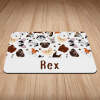 Personalised Dog Breeds Print Puppy/Dog Bowl Mat