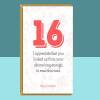 Funny 16th Birthday Card - Personalised - For Him or For Her - For someone turning 16 years old - Greetings Card - Customised if needed - Large - Blank inside