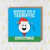 Wishing you a teeriffic Christmas funny golf-themed Holidays, Xmas, festive card for golfer, golf enthusiast (Size A6/A5/A4/Square 6x6") - A6: Single card