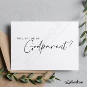 Simple Will You Be My Godparent Card, God Parent Proposal Card, God Parent Card, Christening Gift, Baptism Gift, Godparent Asking Card
