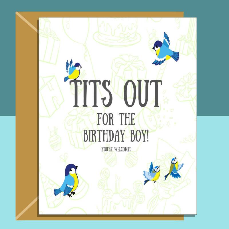 Funny Birthday Card - For Him - Can be personalised Inside - Rude Adult Card for Boyfriend, Husband, Fiance, Friend - Blank inside - Small