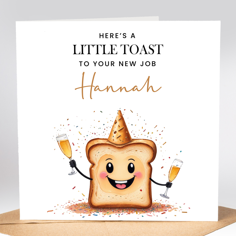 New job Card - Here's a little toast to your new job