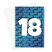 18th Birthday Card For Him | Blue