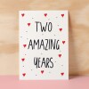 2 Year Anniversary Card For Wife or Husband Anniversary Card for 2nd Anniversary Card For Boyfriend or Girlfriend Second Wedding Anniversary - Small (4x6) / Blank Message