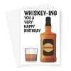 Happy Birthday Card For Grandad - Funny Whiskey Bottle & Glass  - A5 Greeting Card - A5 Portrait - 1 Card