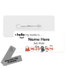 #hello my name is... Name Badge - Christmas Cats