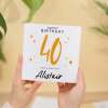 Personalised 40th Birthday Card For Him Or Her Forty Birthday CardFor Son or Daughter Brother Sister 40th Birthday Card - Square (5.5x5.5) / Blank Inside