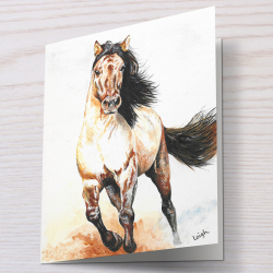 Galloping Horse - Greeting Card - Galloping Horse Art - A6