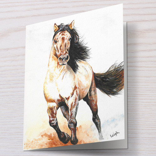 Galloping Horse - Greeting Card - Galloping Horse Art