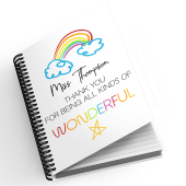 Personalised A5 Notebook - Thank You For Being All Kinds of Wonderful