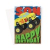 Son Age 3 Monster Truck Birthday Card - A5 Portrait - 1 Card