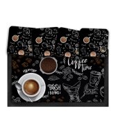 Coffee Bar Runner Mat, Coffee Bar Custom Beer Mats & 4 x Drinks Coasters Gift Set Garden Bar Sets / Personalised Mats Home Coffee Mats