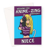 Niece Anime Birthday Card