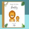 Daddy Birthday Card - From son or daughter - Personalised - Cute - To Dad Card - Large - Blank Inside