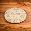 Personalised stool, personalised wooden stool, dinosaur theme, children's gift, rustic decor, engraved stool