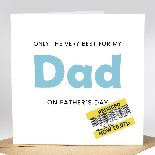 Fathers Day Card | Reduced Sticker Funny Father's Day Card