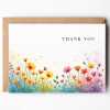 Thank You Cards, Wildflower Watercolour Thank You Card Set, Floral Multipack Notelet Card Pack, Simple Floral watercolour thank you cards - A6 - 4.1" x 5.8"