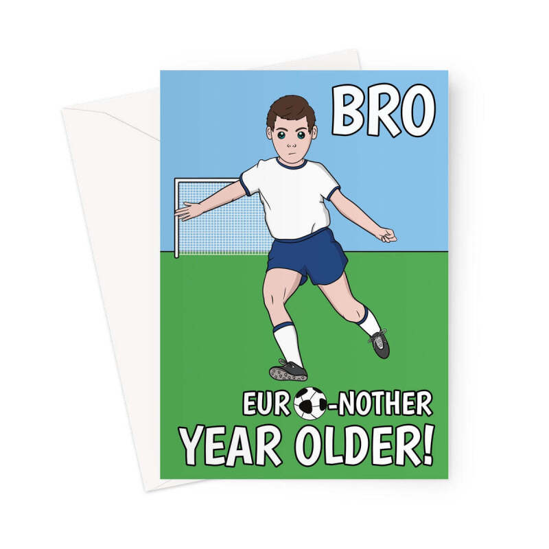 Brother Football Birthday Card - Euro - A5 Portrait - 1 Card