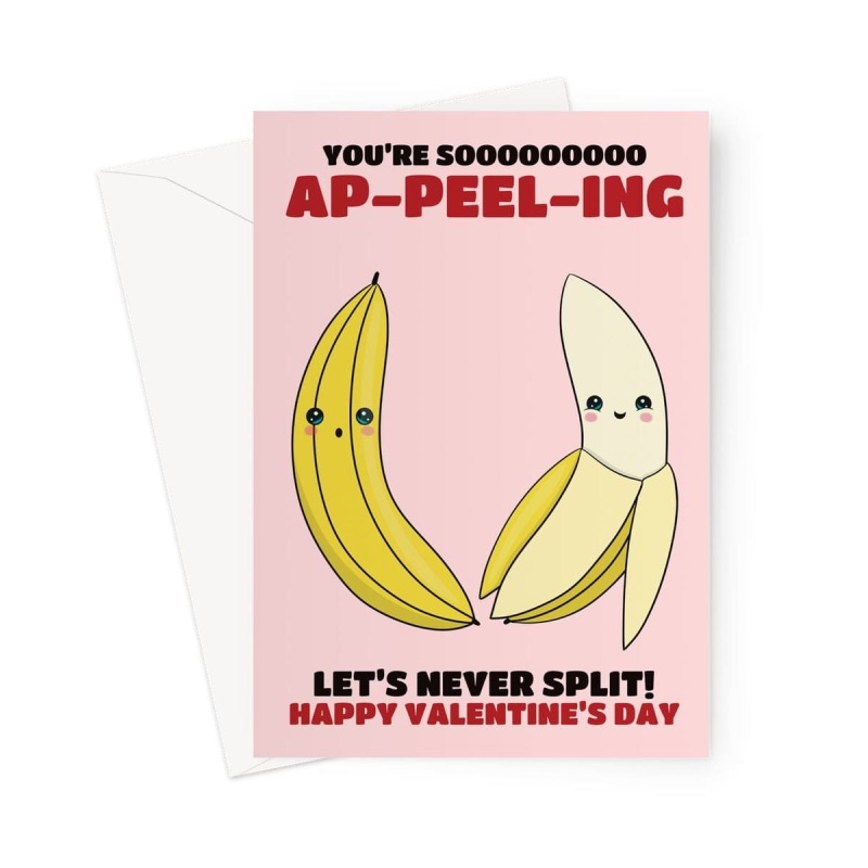 Funny Banana Valentine's Day Card Greeting Card - A5 Portrait - 1 Card