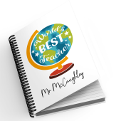 Personalised A5 Notebook - World's Best Teacher
