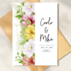 Printed Floral Wedding Invitations, Floral Wedding Invites, Flower Wedding Invites, Botanical Rustic Invites, Wedding Reception Invites - A6 - 4.1" x 5.8"