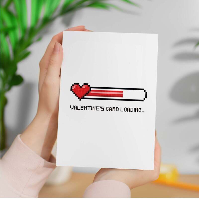 Anniversary Card For Boyfriend or Husband Card For Friend Anniversary Card For Gamer - Portrait (5x7) / Blank Inside