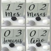 Spanish baby milestone blocks,nursery decor,new baby gift