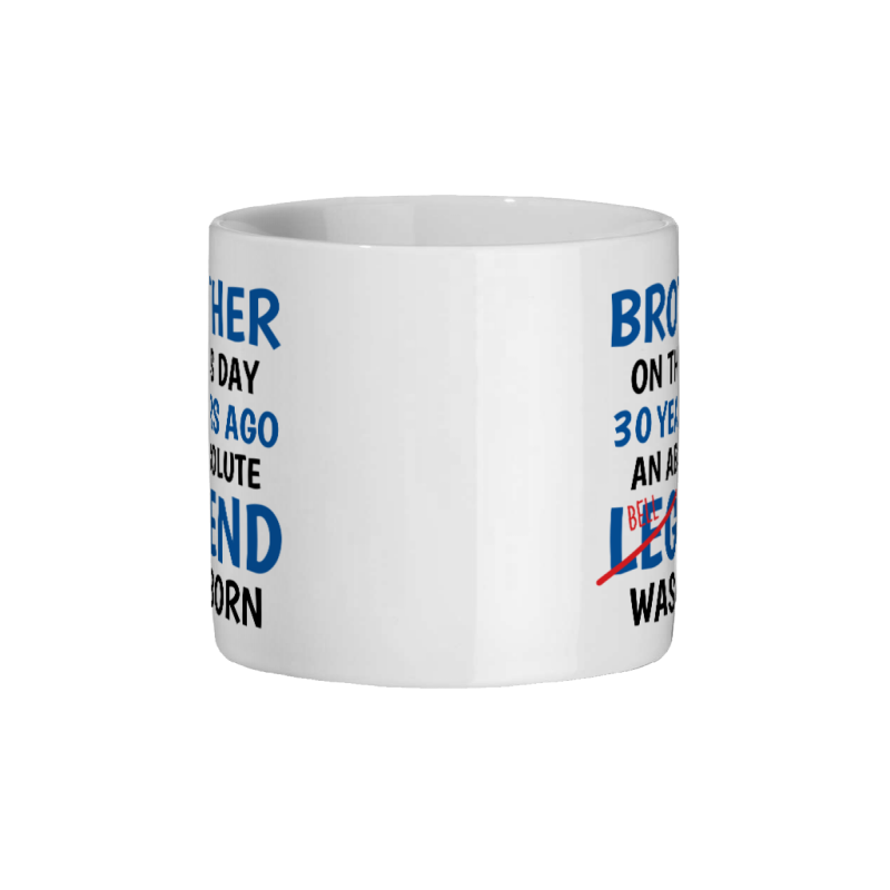 Funny 30th Birthday Mug For Brother | Cheeky Bellend Joke - Default Title