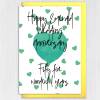 Emerald 55th/55 years anniversary card: Fifty five wonderful years (Size A6/A5/A4/Square 6x6") - A6: Single card