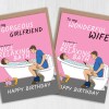 You deserve a nice relaxing bath funny wife, girlfriend, toilet humour birthday card from husband, boyfriend (Size A6/A5/A4/Square 6x6") - A6: Single card - Girlfriend