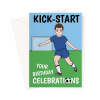 Blue Football Birthday Card - A5 Portrait - 1 Card