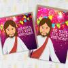 Go Jesus, it’s your birthday funny anti-religious festive, Christmas, Holidays card for friends, mates, buddies  (Size A6/A5/A4/Square 6x6") - A6: Single card