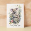 Birthday Card For Mum Card for Mothers Day Birthday Card For Her Birthday Gift For Mum Happy Birthday Card For Mum with Koala Illustration - Small (4x6) / Blank Message