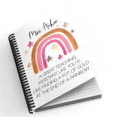 Personalised A5 Notebook - Finding A Pot of Gold At The End of A Rainbow