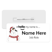 #hello my name is... Name Badge - Penguin & Snowbear