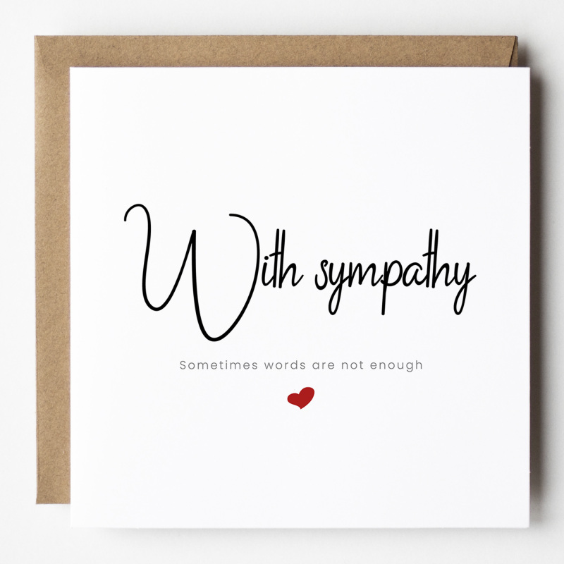 Sympathy Card - Sometimes There Are No Words Card, Bereavement Card