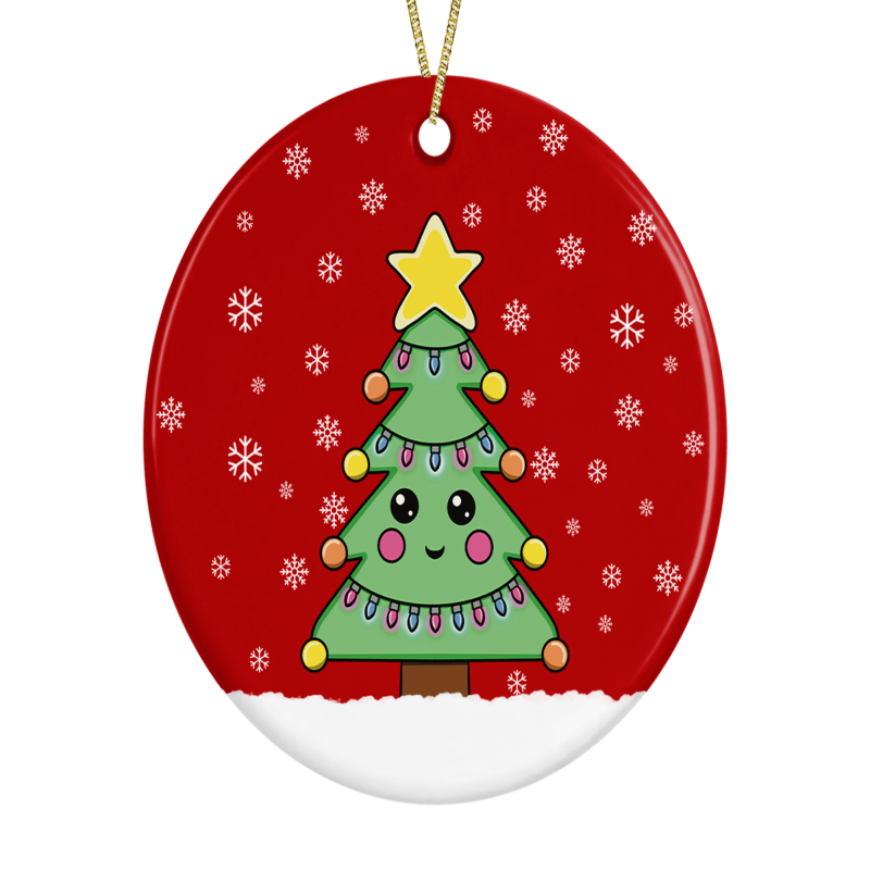 Cute Christmas Tree Decoration - white