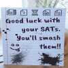 Handmade SATs Good Luck Card