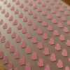 200 6mm heart stickers - Textured Red
