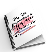Personalised A5 Notebook - You Make A Difference Every Day
