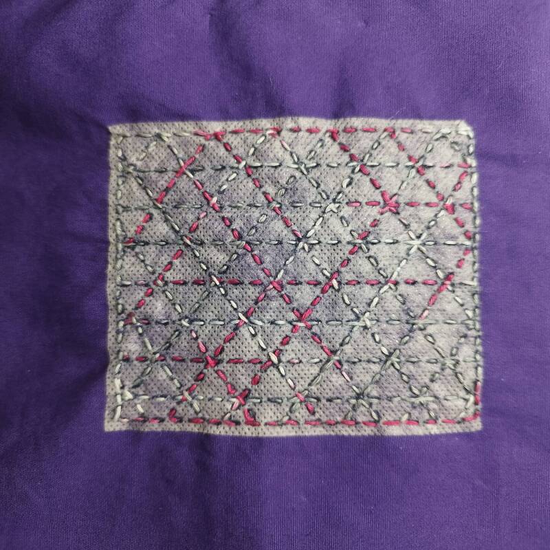 Square Washable Sashiko Transfers | Removable Mending Transfers