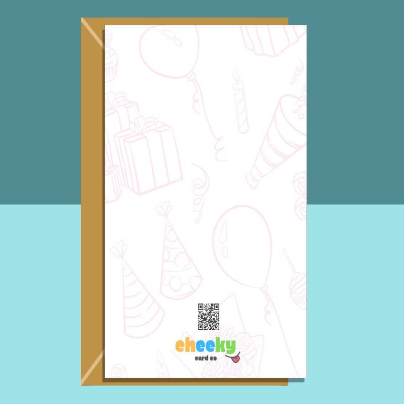 Funny Birthday Card for her - Rude personalised card for your bestie, sister, friend, colleague or anyone else, for positive birthday vibes - Blank inside - Large