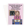 Funny Air Fryer Birthday Card For A Woman - A5 Portrait - 1 Card